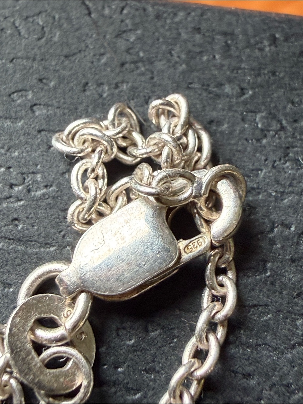 Sterling Silver blue topaz Cut Pendant Necklace - Silver 925 with 14k accents - Picture 5 of 5